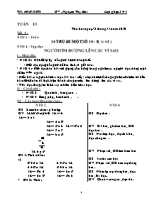 Giáo án Tổng hợp Lớp 4 - Tuần 13 - Năm học 2010-2011 - Trường Tiểu học Ẳng Nưa