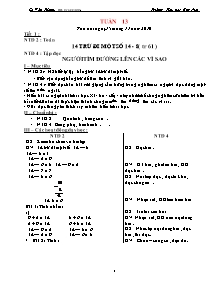 Giáo án Tổng hợp Lớp 4 - Tuần 13+14 - Năm học 2010-2011 - Trường Tiểu học Ẳng Nưa