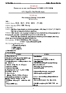 Giáo án Tổng hợp Lớp 4 - Tuần 14 - Năm học 2010-2011 - Trường Tiểu học Ẳng Nưa