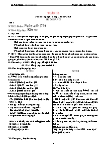Giáo án Tổng hợp Lớp 4 - Tuần 16 đến 20 - Năm học 2010-2011 - Trường Tiểu học Ẳng Nưa