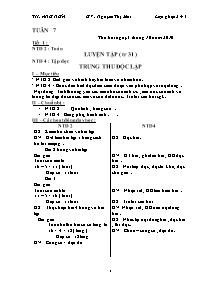 Giáo án Tổng hợp Lớp 4 - Tuần 7 - Năm học 2010-2011 - Trường Tiểu học Ẳng Nưa