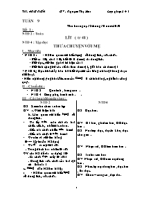 Giáo án Tổng hợp Lớp 4 - Tuần 9 - Năm học 2010-2011 - Trường Tiểu học Ẳng Nưa