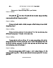 4 Đề thi học sinh giỏi Toán Lớp 5 (Có đáp án)