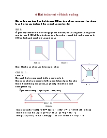 6 Bài toán vui về hình vuông cấp Tiểu học (Có lời giải)