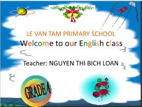 Bài giảng Tiếng anh Lớp 4 - Unit 6, Lesson 1: Part 3,4 - Nguyễn Thị Bích Loan