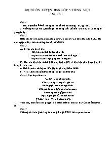 Bộ đề ôn luyện học sinh giỏi Tiếng việt Lớp 5