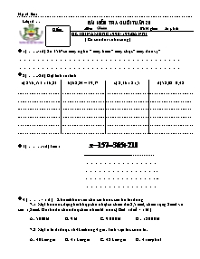 Đề kiểm tra cuối tuần 26 Toán Lớp 5 - Trường Tiểu học Phú Cường
