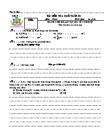 Đề kiểm tra cuối tuần 28 Toán Lớp 5 - Trường Tiểu học Phú Cường