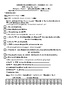 Đề kiểm tra định kì lần 3 Tiếng việt, Toán Lớp 5 - Năm học 2013-2014