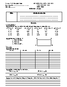 Đề kiểm tra giữa học kì I Toán, Tiếng việt cấp Tiểu học - Năm học 2009-2010 - Trường Tiểu học Trần Quốc Toản