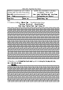 Đề kiểm tra học kì I Tiếng việt Lớp 5 - Năm học 2013-2014 - Ngô Thị Thu Thảo