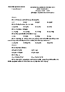 Đề kiểm tra học kì I Toán Lớp 5 - Năm học 2008-2009 - Trường Tiểu học Hồng Phong 2