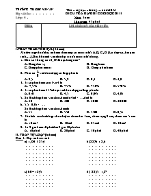 Đề kiểm tra học kì II Các môn Lớp 5 - Năm học 2013-2014 - Trường Tiểu học Chu Văn An