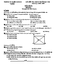 Đề kiểm tra học kì II Các môn Lớp 5 - Trường Tiểu học Thiện Hưng B