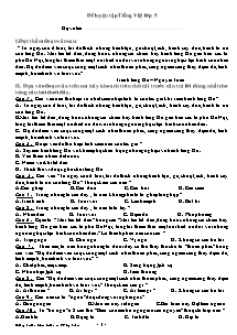 Đề ôn luyện học sinh giỏi cuối năm Tiếng việt Lớp 5