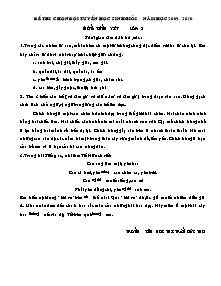 Đề thi chọn đội tuyển học sinh giỏi Tiếng việt Lớp 5 - Năm học 2009-2010 - Phòng GD&ĐT Đức Thọ