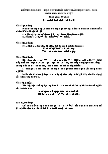 Đề thi giao lưu học sinh giỏi Tiếng việt Khối 5 - Năm học 2009-2010