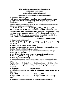 Đề thi học kì II Tiếng việt, Lịch sử Lớp 5