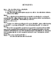 Đề thi học sinh giỏi số 6 Toán Lớp 5 (Có đáp án)