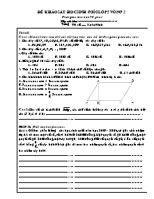 Đề thi học sinh giỏi Toán Lớp 5 vòng 2 - Trường Tiểu học Xuân Ninh