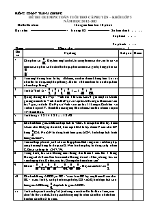 Đề thi toán tuổi thơ huyện Lớp 5 - Năm học 2012-2013 - Phòng GD&ĐT Thanh Chương
