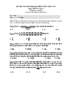 Đề thi trạng nguyên nhỏ tuổi Toán Lớp 5 - Năm học 2009-2010 - Nguyễn Thị Tuyết