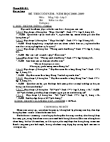 Đề và đáp án kiểm tra cuối năm Tiếng việt Lớp 5 - Năm học 2008-2009