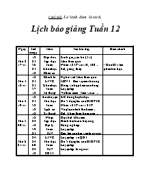 Giáo án Tổng hợp Lớp 5 - Tuần 12 - Nguyễn Thị Huyền