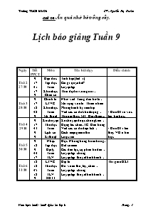 Giáo án Tổng hợp Lớp 5 - Tuần 9 - Nguyễn Thị Huyền