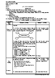 Giáo án Tiếng Anh Lớp 10 - Period 31 to 35, Unit 6: An Excursion - Năm học 2008-2009 - Nguyễn Văn Tạo