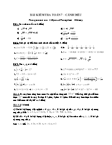 Bài kiểm tra học kì 2 môn Toán Lớp 7 (Cánh diều)