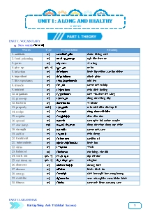 Bài tập Tiếng Anh 11 (Global Success) - Unit 1: A long and healthy life