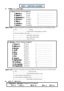 Bài tập Tiếng Anh Lớp 6 - Chương trình cả năm