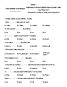 Bộ 4 đề khảo sát chất lượng đầu năm môn Tiếng Anh 7 (Thí điểm) - Năm học 2023-2024 (Có đáp án)