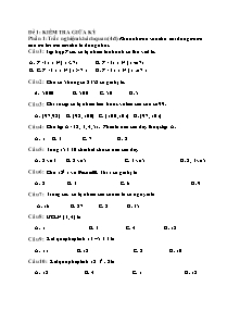 Bộ đề thi môn Toán Lớp 6 (Có đáp án)