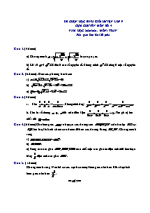 Đề chọn học sinh giỏi huyện môn Toán Lớp 9 - Năm học 2020-2021 (Có đáp án)