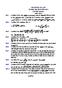 Đề chọn học sinh giỏi môn Toán Lớp 9 - Năm học 2020-2021 - Phòng GD&ĐT Gia Lâm (Có đáp án)