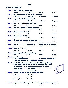 Đề kiểm tra 1 tiết môn Toán Lớp 6