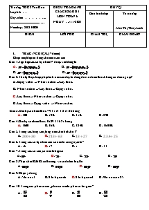 Đề kiểm tra đánh giá giữa học kì 1 môn Toán 6 - Trường THCS Tân Đức (Có đáp án)