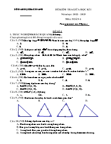 Đề kiểm tra giữa học kì I môn Toán 6 - Năm học 2022-2023