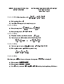 Đề thi chọn học sinh giỏi cấp huyện môn Toán Lớp 8 - Năm học 2015-2016 - Phòng GD&ĐT Cẩm Phô (Có đáp án)