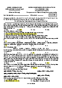 Đề thi chọn học sinh giỏi cấp tỉnh môn Hóa học Lớp 12 - Năm học 2022-2023 - Sở GD&ĐT Bắc Ninh (Có đáp án)