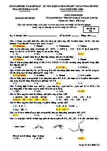 Đề thi chọn học sinh giỏi Lớp 12 cấp Thành phố môn Hóa học - Năm học 2022-2023 - Sở GD&ĐT Đà Nẵng (Có đáp án)