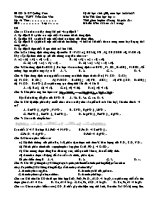 Đề thi chọn học sinh giỏi môn Hóa học Lớp 11 - Năm học 2022-2023 - Trường THPT Trần Cao Vân (Có đáp án)
