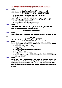 Đề thi chọn học sinh giỏi môn Toán Lớp 9 - Năm học 2019-2020 - Phòng GD&ĐT Cầu Giấy (Có đáp án)