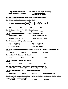 Đề thi giữa kỳ I môn Toán Lớp 8 (Kết nối tri thức và cuộc sống) - Năm học 2022-2023 - Trường THCS Trực Thuận