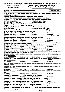 Đề thi tốt nghiệp Trung học Phổ thông năm 2023 môn Tiếng Anh - Mã đề thi 402
