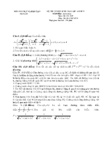 Đề thi tuyển sinh vào lớp 10 THPT môn Toán (Chuyên) - Năm học 2023-2024 - Sở GD&ĐT Hà Nam