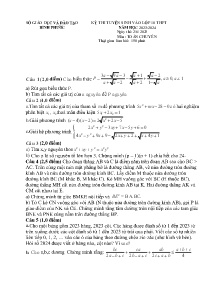 Đề thi tuyển sinh vào lớp 10 THPT môn Toán (Chuyên) - Năm học 2023-2024 - Sở GD&ĐT Bình Phước