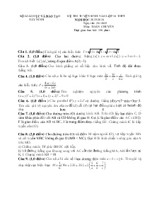 Đề thi tuyển sinh vào lớp 10 THPT vòng 2 môn Toán (Chuyên) - Năm học 2023-2024 - Sở GD&ĐT Tây Ninh